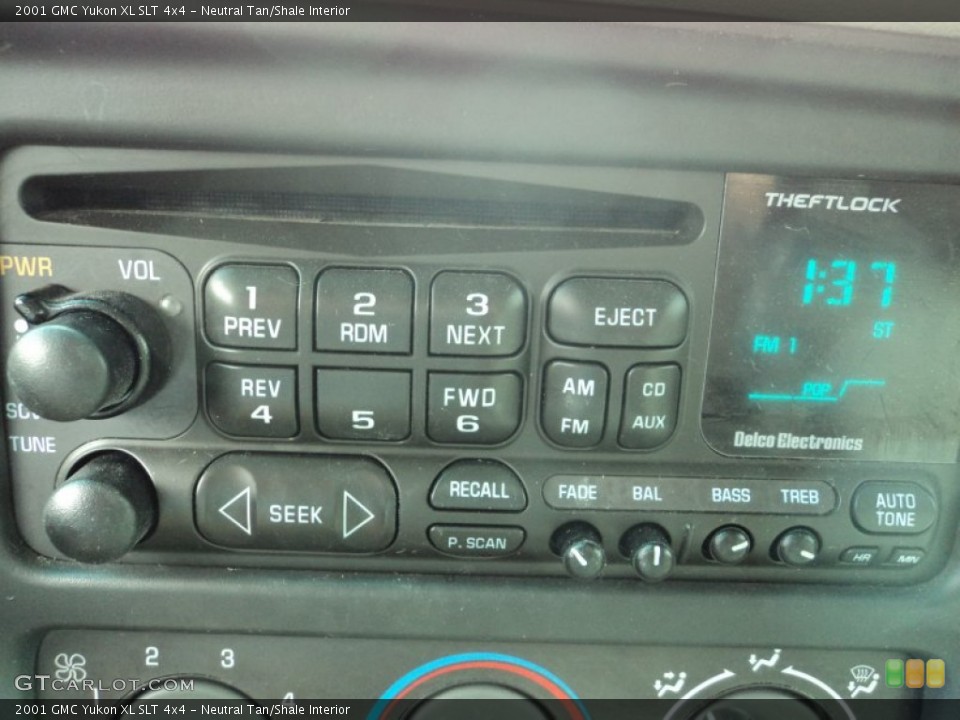 Neutral Tan/Shale Interior Controls for the 2001 GMC Yukon XL SLT 4x4 #52108694