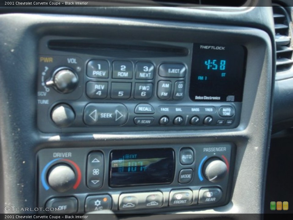Black Interior Controls for the 2001 Chevrolet Corvette Coupe #52110062
