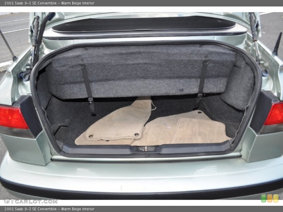 Warm Beige Interior Trunk for the 2001 Saab 9-3 SE Convertible #52110638