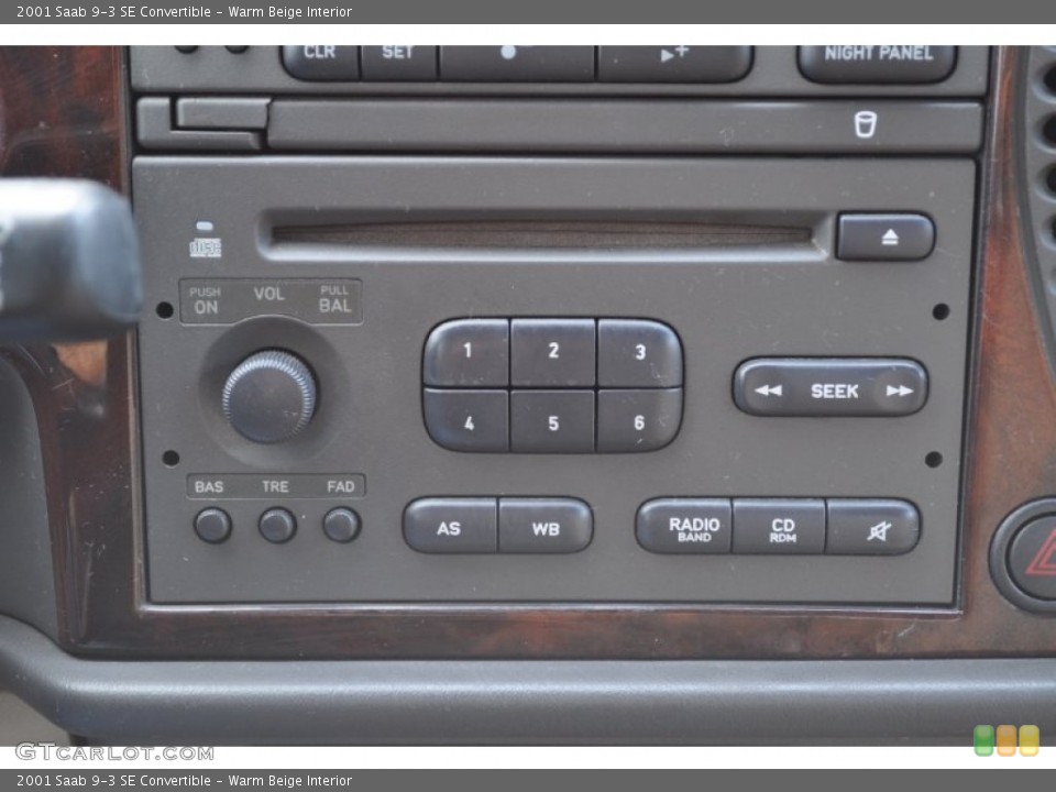 Warm Beige Interior Controls for the 2001 Saab 9-3 SE Convertible #52110674