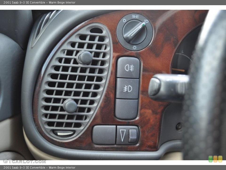 Warm Beige Interior Controls for the 2001 Saab 9-3 SE Convertible #52110725