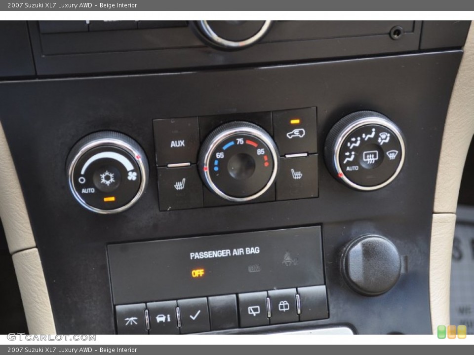 Beige Interior Controls for the 2007 Suzuki XL7 Luxury AWD #52110896