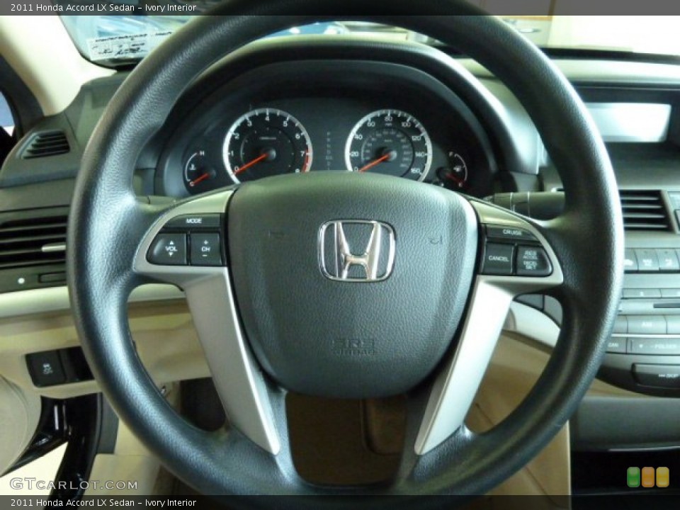 Ivory Interior Steering Wheel for the 2011 Honda Accord LX Sedan #52111532