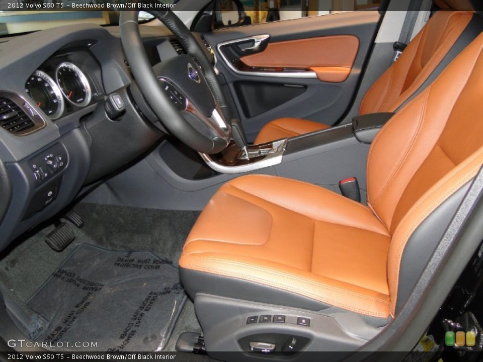 Beechwood Brown/Off Black Interior Photo for the 2012 Volvo S60 T5 #52114276