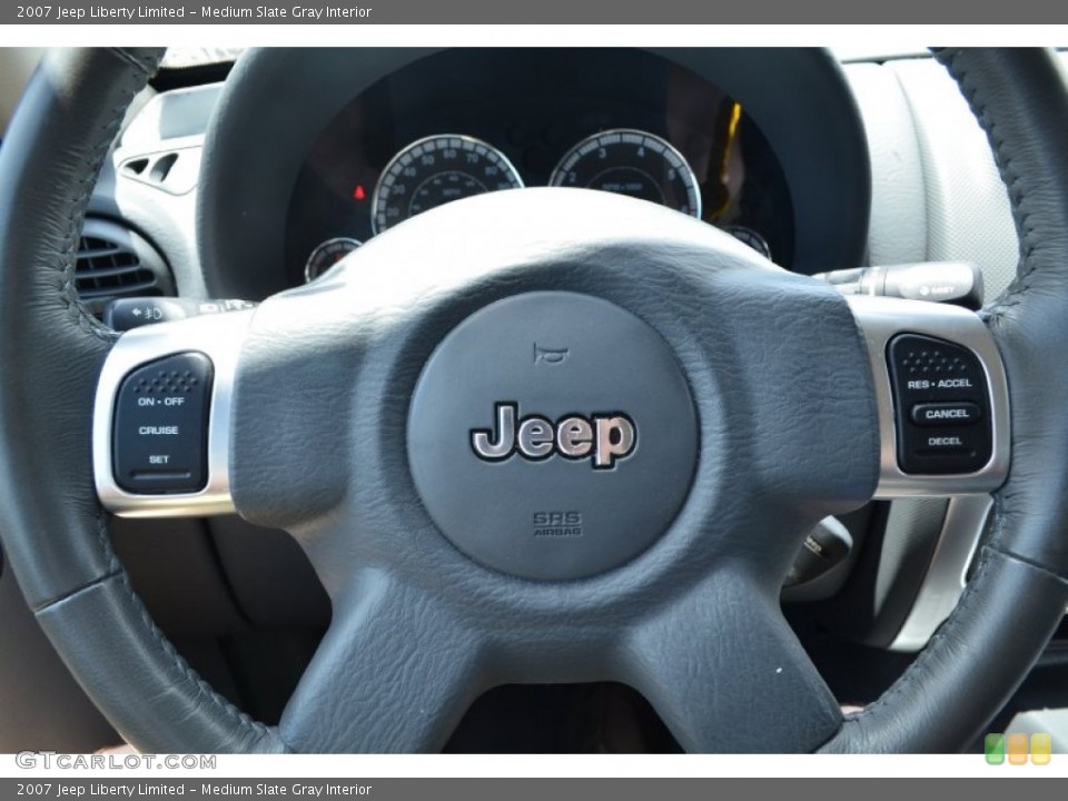 Medium Slate Gray Interior Steering Wheel for the 2007 Jeep Liberty Limited #52116454