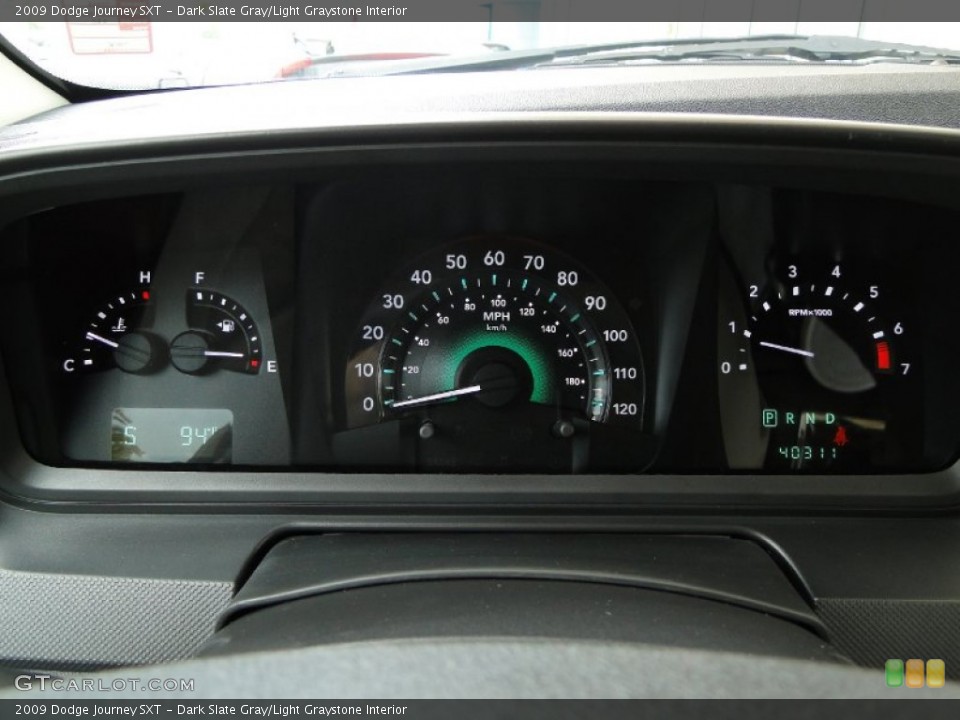Dark Slate Gray/Light Graystone Interior Gauges for the 2009 Dodge Journey SXT #52119538
