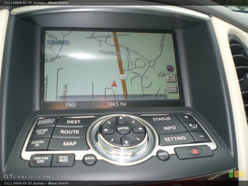 Wheat Interior Navigation for the 2011 Infiniti EX 35 Journey #52119787