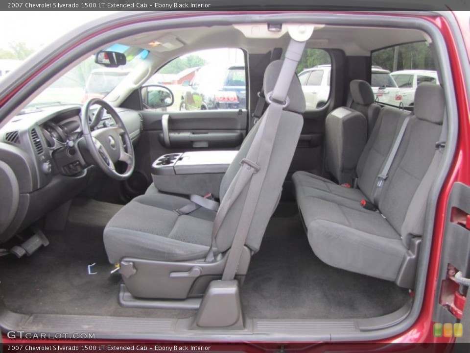 Ebony Black Interior Photo for the 2007 Chevrolet Silverado 1500 LT Extended Cab #52120975