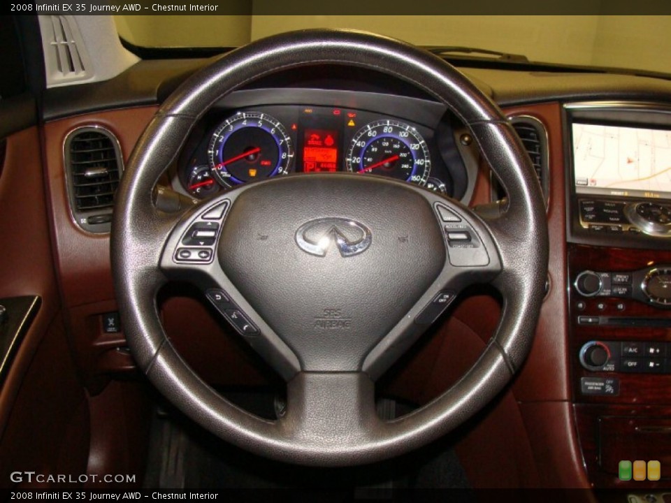Chestnut Interior Steering Wheel for the 2008 Infiniti EX 35 Journey AWD #52124107