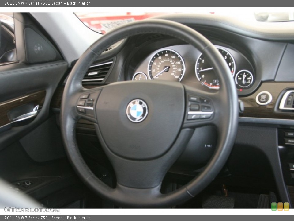 Black Interior Steering Wheel for the 2011 BMW 7 Series 750Li Sedan #52124521