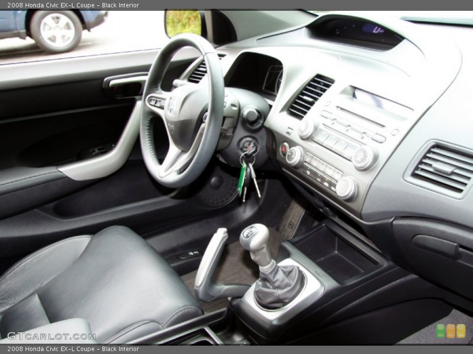Black Interior Photo for the 2008 Honda Civic EX-L Coupe #52124908