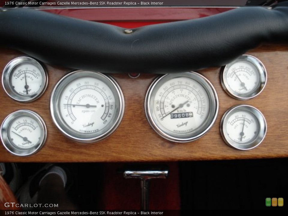 Black Interior Gauges for the 1976 Classic Motor Carriages Gazelle Mercedes-Benz SSK Roadster Replica #52124971