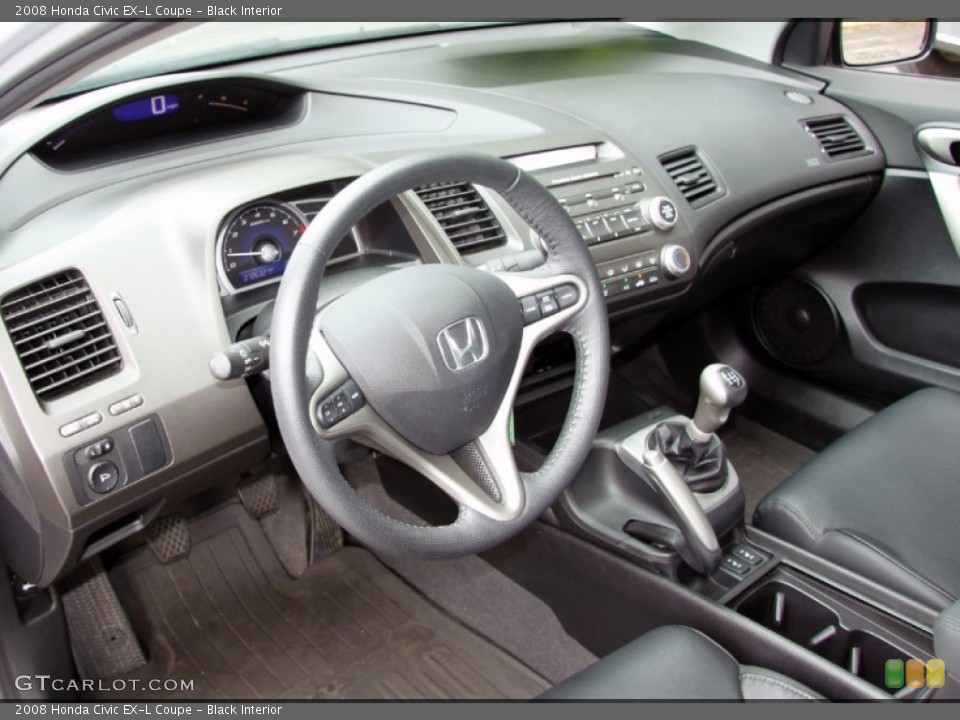 Black Interior Photo for the 2008 Honda Civic EX-L Coupe #52125022