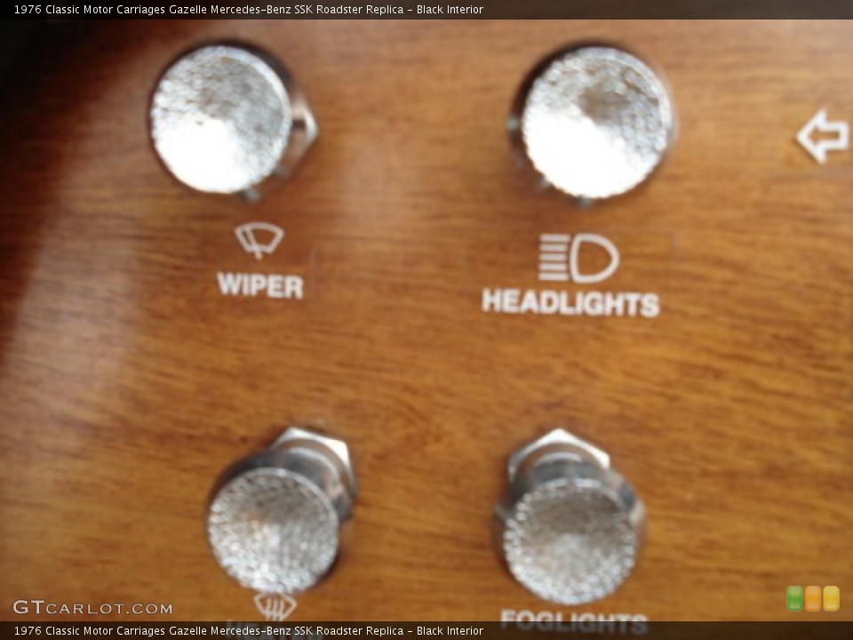 Black Interior Controls for the 1976 Classic Motor Carriages Gazelle Mercedes-Benz SSK Roadster Replica #52125025