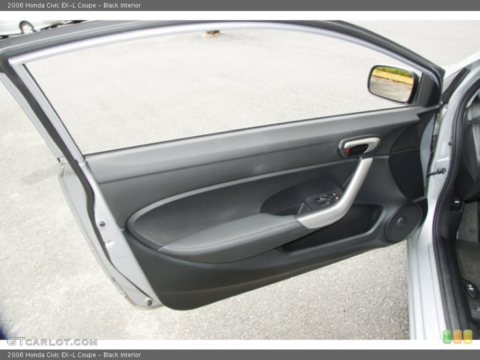 Black Interior Door Panel for the 2008 Honda Civic EX-L Coupe #52125040