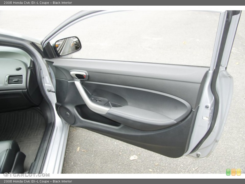 Black Interior Door Panel for the 2008 Honda Civic EX-L Coupe #52125052