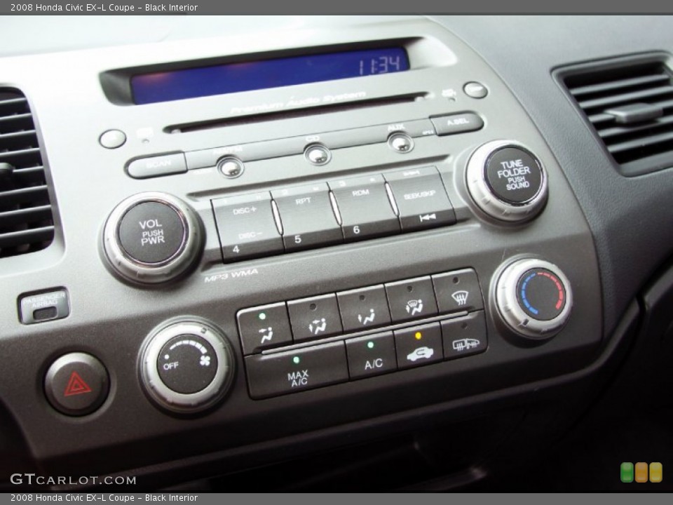 Black Interior Controls for the 2008 Honda Civic EX-L Coupe #52125130