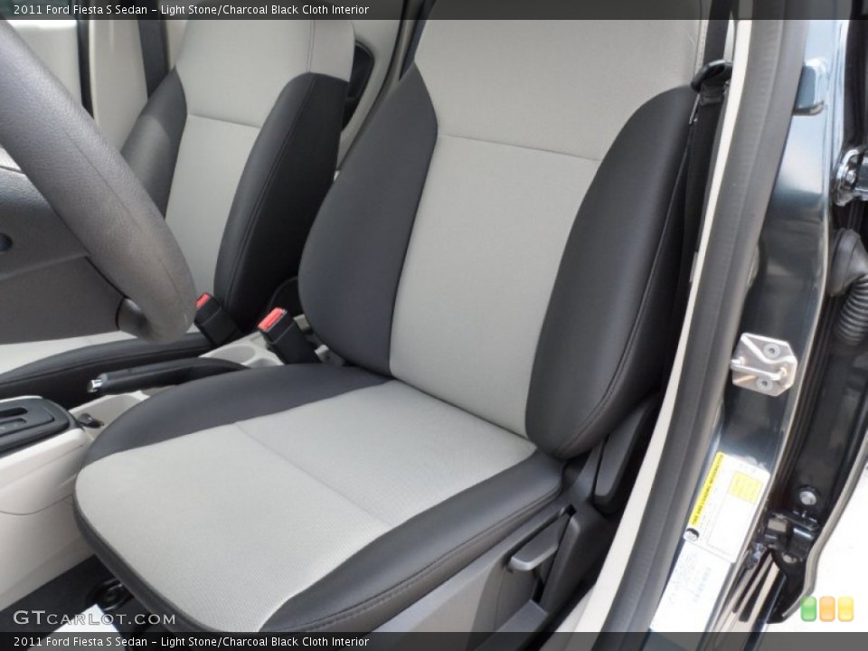 Light Stone/Charcoal Black Cloth Interior Photo for the 2011 Ford Fiesta S Sedan #52127953
