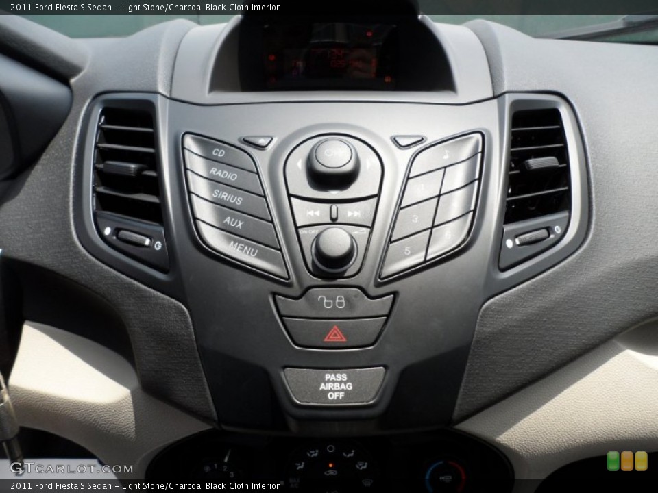 Light Stone/Charcoal Black Cloth Interior Controls for the 2011 Ford Fiesta S Sedan #52128028
