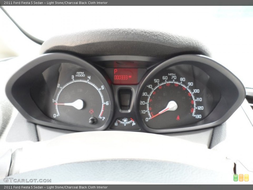Light Stone/Charcoal Black Cloth Interior Gauges for the 2011 Ford Fiesta S Sedan #52128088