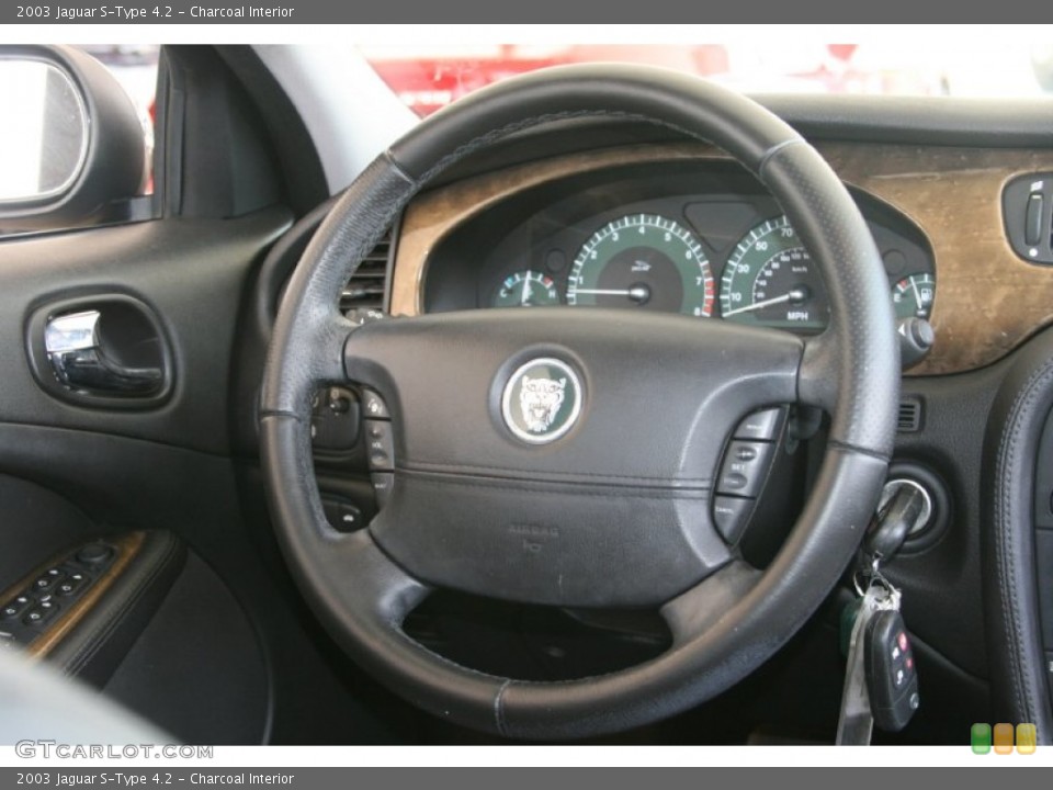 Charcoal Interior Steering Wheel for the 2003 Jaguar S-Type 4.2 #52128277