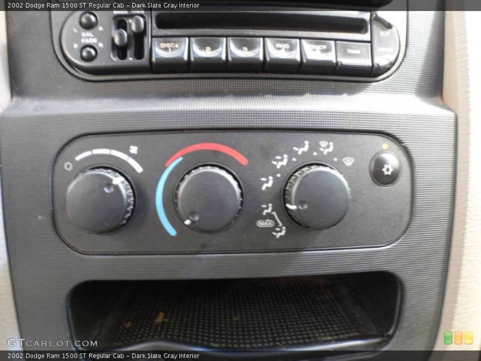 Dark Slate Gray Interior Controls for the 2002 Dodge Ram 1500 ST Regular Cab #52130029