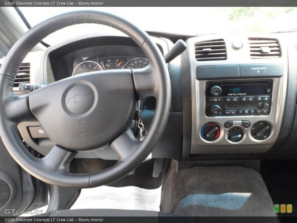 Ebony Interior Dashboard for the 2008 Chevrolet Colorado LT Crew Cab #52131907