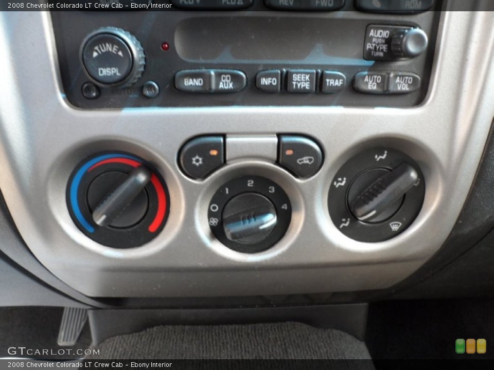 Ebony Interior Controls for the 2008 Chevrolet Colorado LT Crew Cab #52131952