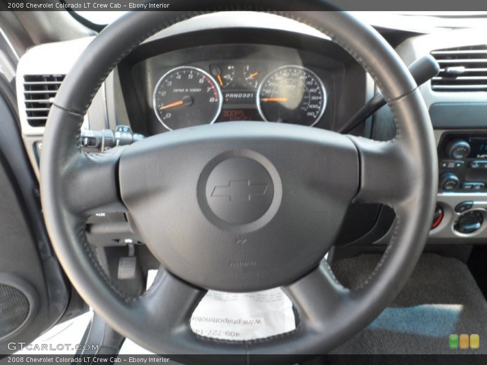 Ebony Interior Steering Wheel for the 2008 Chevrolet Colorado LT Crew Cab #52131970