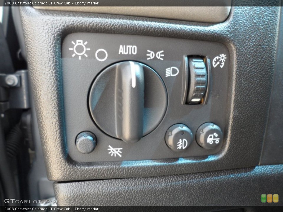 Ebony Interior Controls for the 2008 Chevrolet Colorado LT Crew Cab #52132018