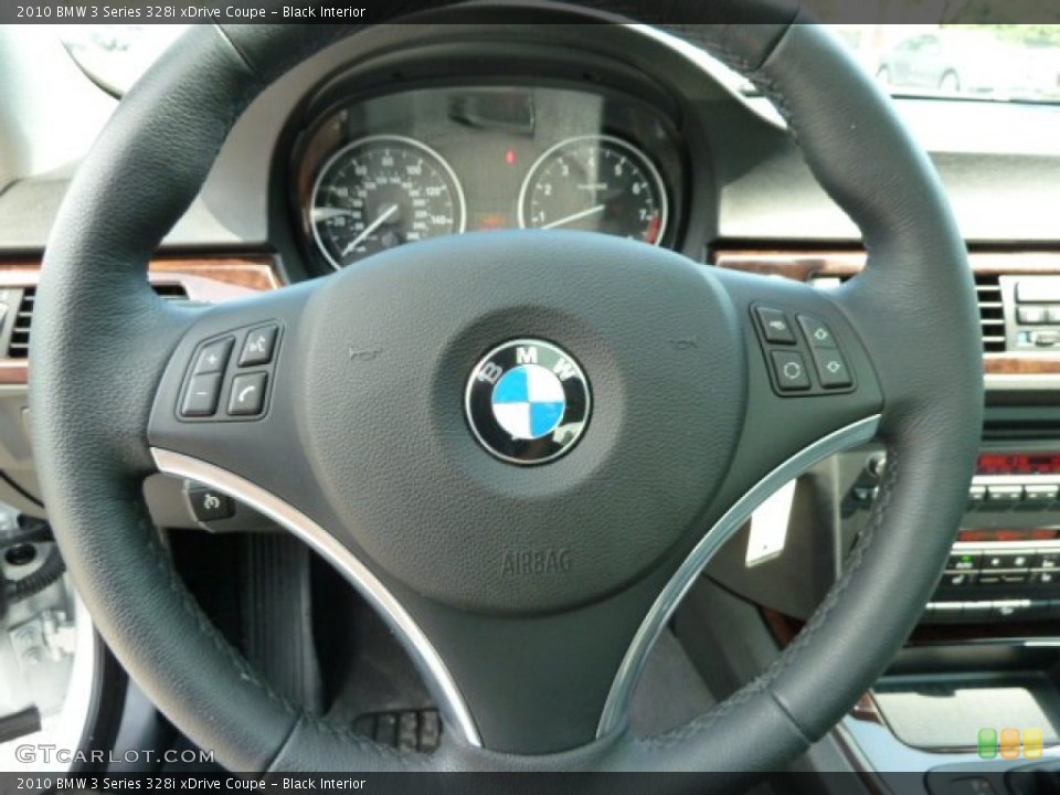 Black Interior Steering Wheel for the 2010 BMW 3 Series 328i xDrive Coupe #52132249