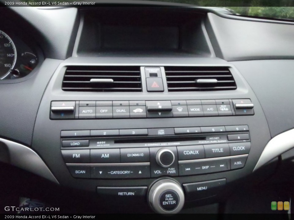 Gray Interior Controls for the 2009 Honda Accord EX-L V6 Sedan #52132417