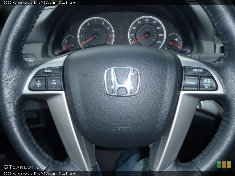 Gray Interior Steering Wheel for the 2009 Honda Accord EX-L V6 Sedan #52132432