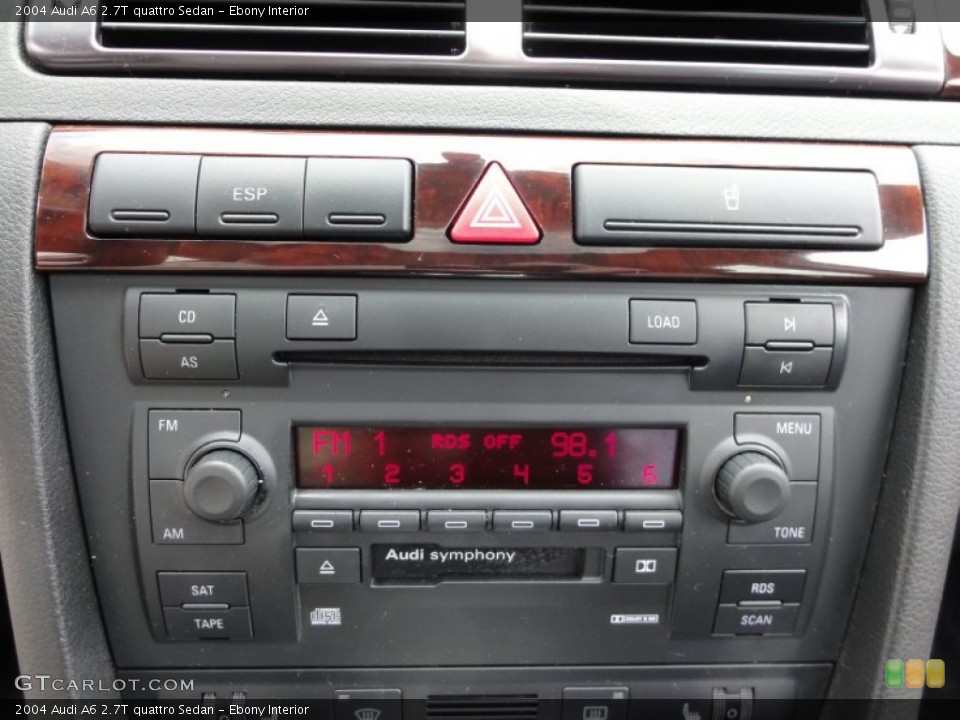 Ebony Interior Controls for the 2004 Audi A6 2.7T quattro Sedan #52133989