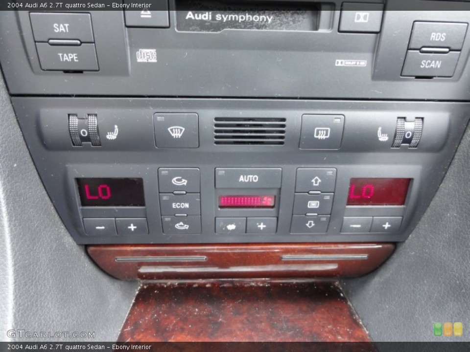Ebony Interior Controls for the 2004 Audi A6 2.7T quattro Sedan #52134004