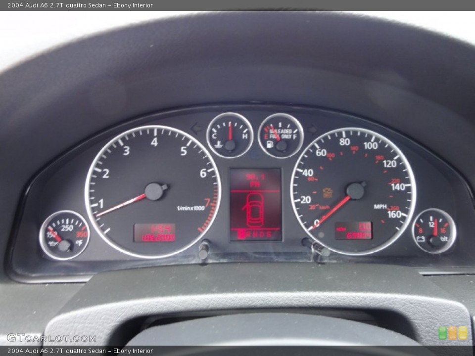 Ebony Interior Gauges for the 2004 Audi A6 2.7T quattro Sedan #52134061