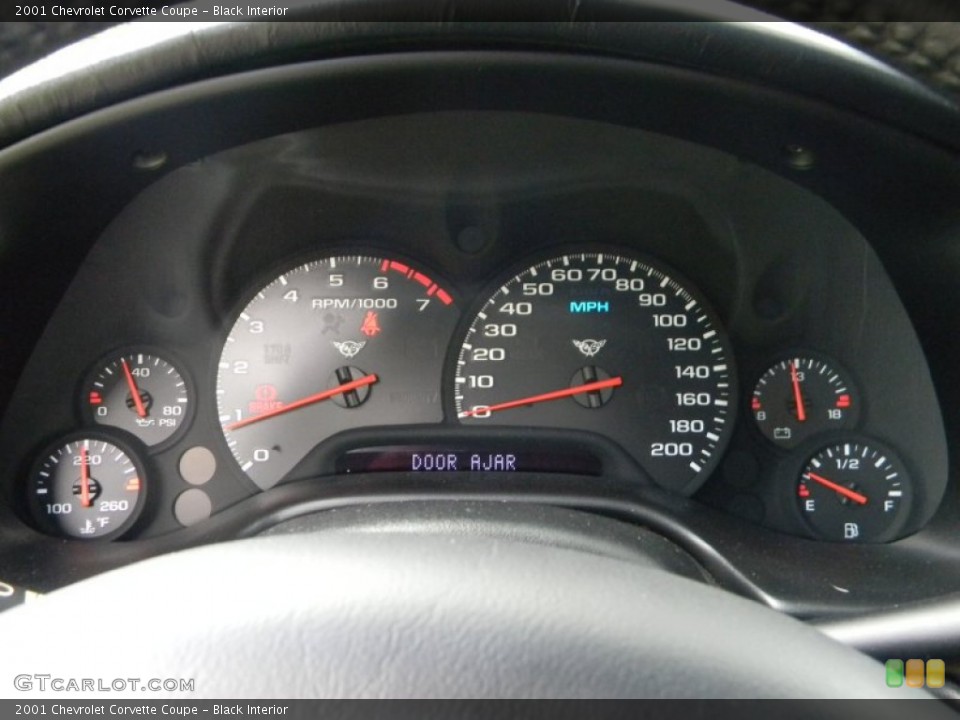 Black Interior Gauges for the 2001 Chevrolet Corvette Coupe #52134160