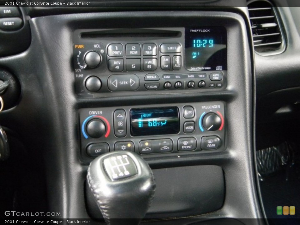 Black Interior Controls for the 2001 Chevrolet Corvette Coupe #52134187