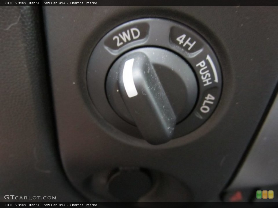 Charcoal Interior Controls for the 2010 Nissan Titan SE Crew Cab 4x4 #52135450