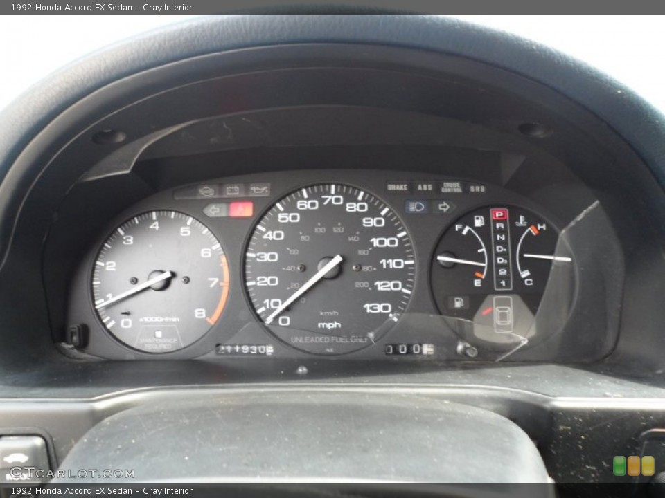 Gray Interior Gauges for the 1992 Honda Accord EX Sedan #52136284