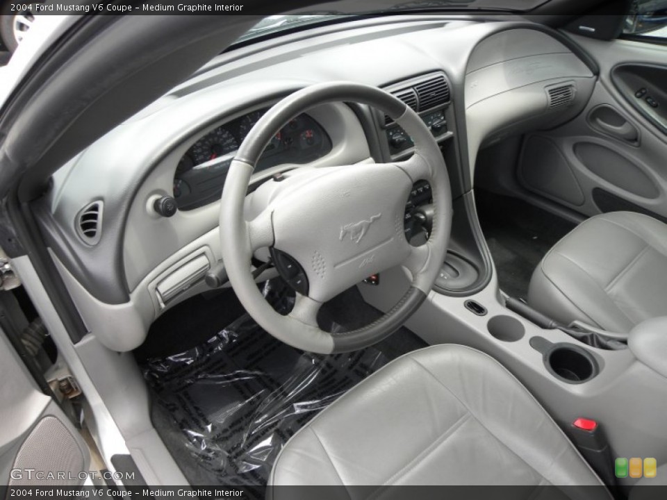 Medium Graphite Interior Prime Interior for the 2004 Ford Mustang V6 Coupe #52139785