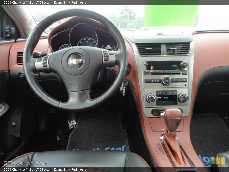 Ebony/Brick Red Interior Dashboard for the 2008 Chevrolet Malibu LTZ Sedan #52140181