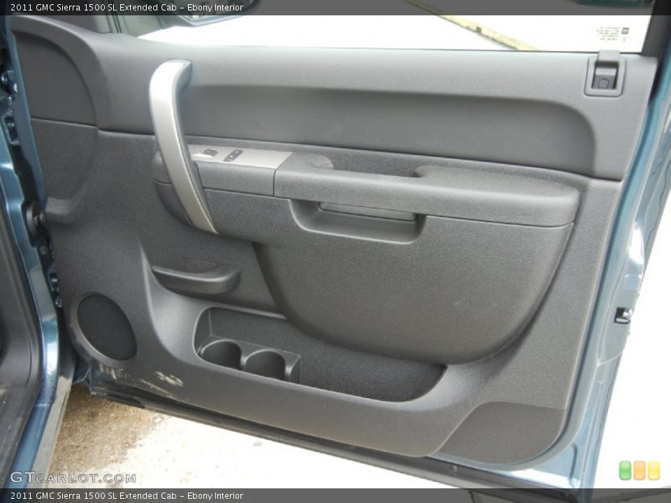 Ebony Interior Door Panel for the 2011 GMC Sierra 1500 SL Extended Cab #52140235