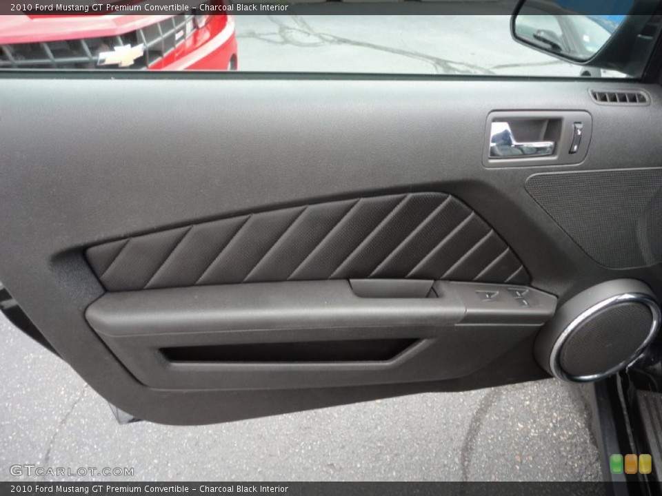 Charcoal Black Interior Door Panel for the 2010 Ford Mustang GT Premium Convertible #52140784