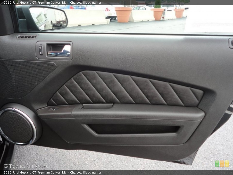 Charcoal Black Interior Door Panel for the 2010 Ford Mustang GT Premium Convertible #52140817