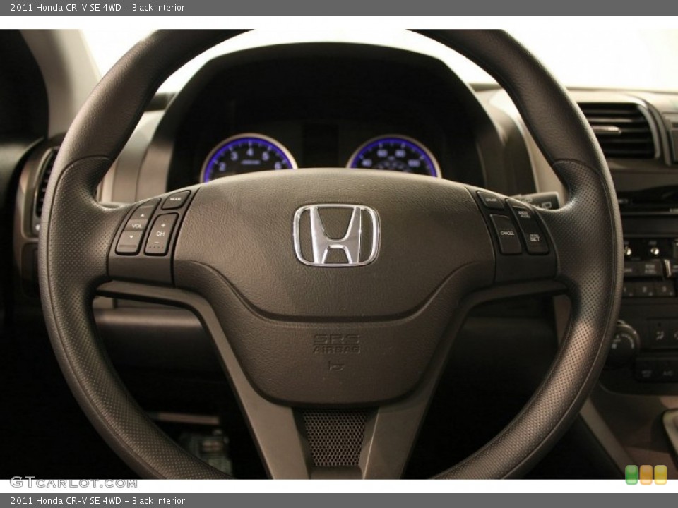 Black Interior Steering Wheel for the 2011 Honda CR-V SE 4WD #52141618