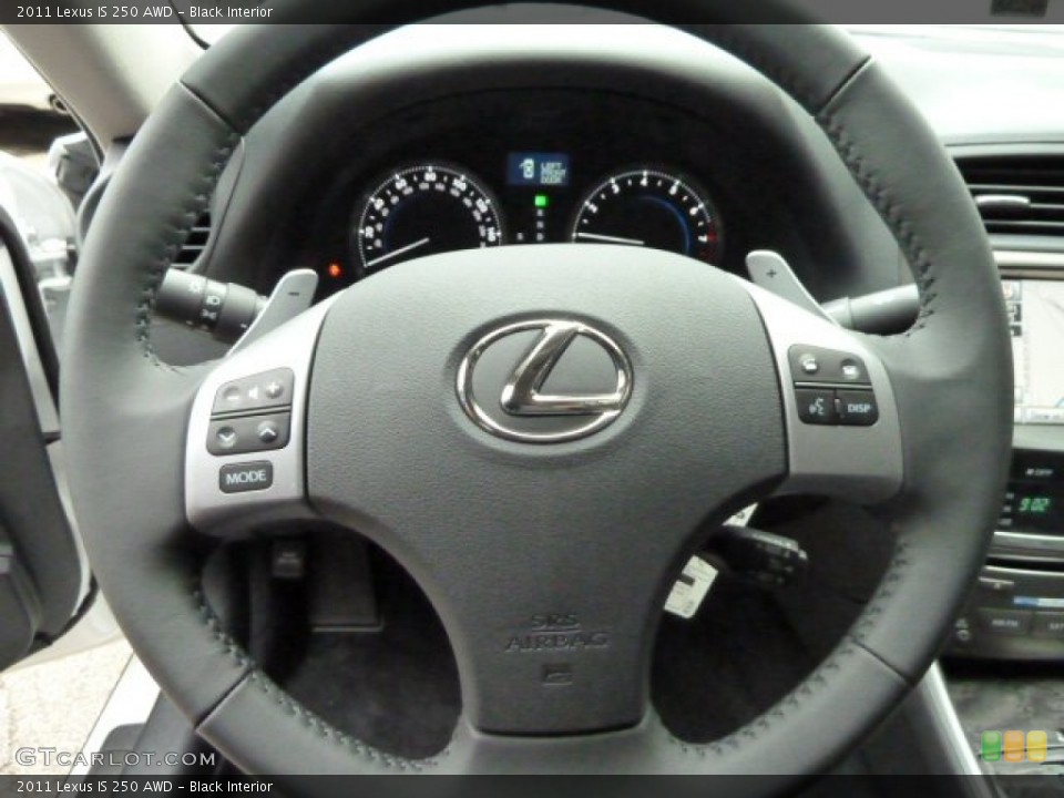 Black Interior Steering Wheel for the 2011 Lexus IS 250 AWD #52141936