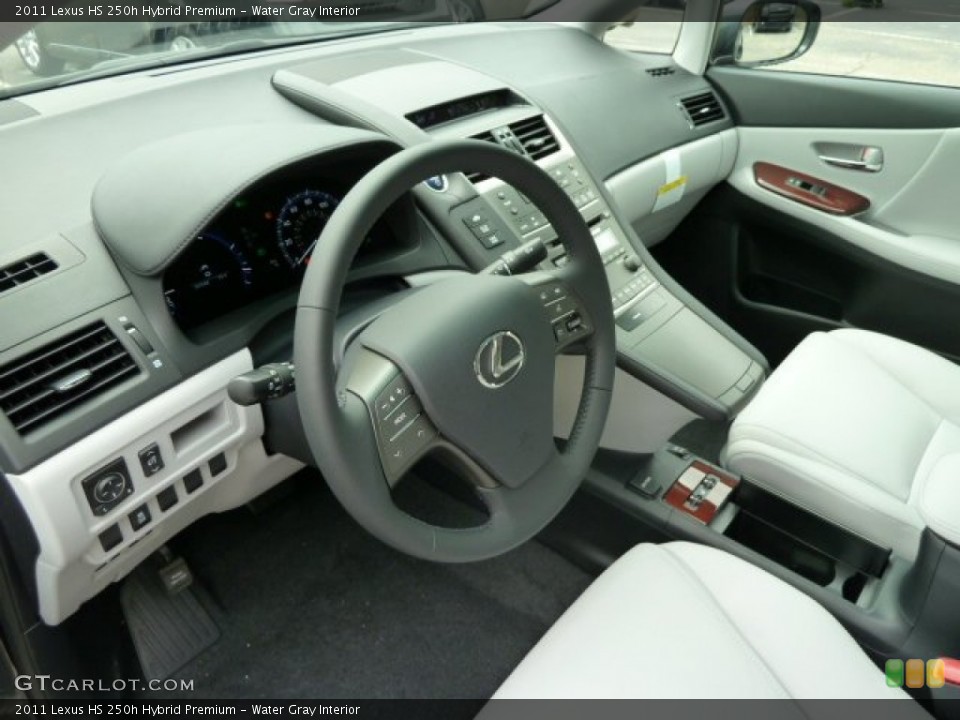 Water Gray 2011 Lexus HS Interiors