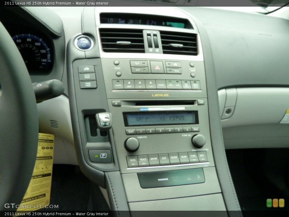 Water Gray Interior Controls for the 2011 Lexus HS 250h Hybrid Premium #52142827