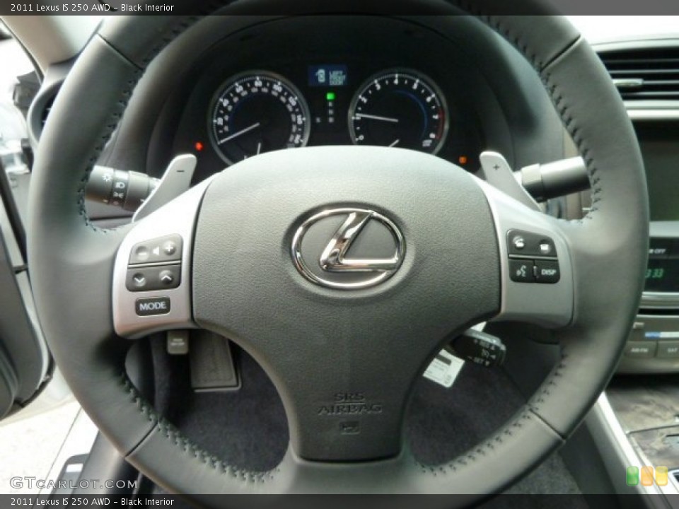 Black Interior Steering Wheel for the 2011 Lexus IS 250 AWD #52143394